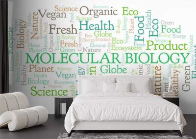 Molecular Biology word cloud. Wall mural