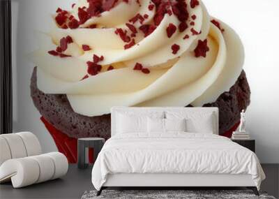 Red Velvet Cupcake Isolated Wall mural