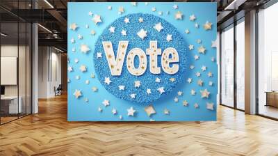 Vote text sign Wall mural