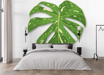 Leaf of Monstera Deliciosa Thai Constellation vector illustration Wall mural