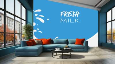 Milk splash background vector illustration Wall mural