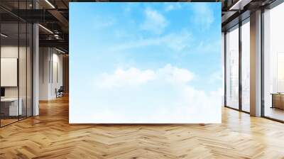 Background with clouds on blue sky. Blue Sky vector Wall mural