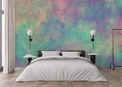 bright Abstract watercolor drawing on a paper image Wall mural