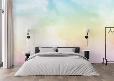 Cloud and sky with a pastel colored background. Colorfull sky abstract background Wall mural