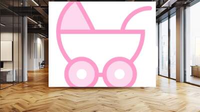 Mother and baby pink icon pack Wall mural