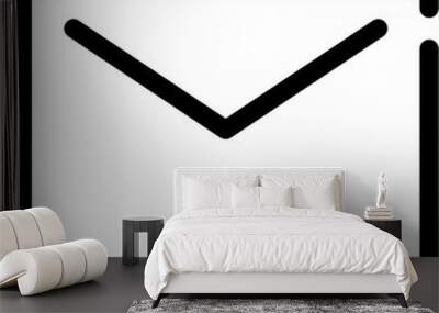 Power customer label black outline icon pack Wall mural