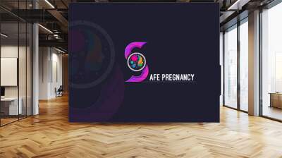 Safe Pregnancy brand identity mark - stock vector Wall mural