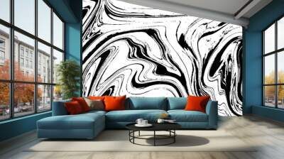 Vector black and white marble background. Decorative marble texture. Ink texture. Hand drawn abstract background. Wall mural