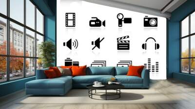 basic - media icons 01 Wall mural