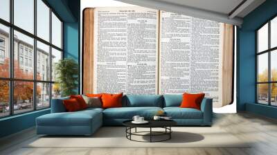 an old bible, published in 1942, opened at psalm 1 Wall mural