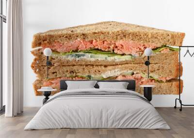 handmade roast salmon sandwiches. Wall mural