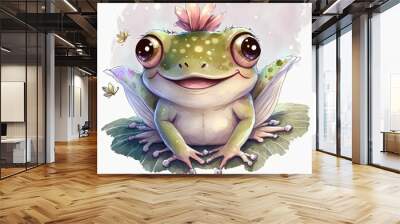 frog on a leaf Wall mural