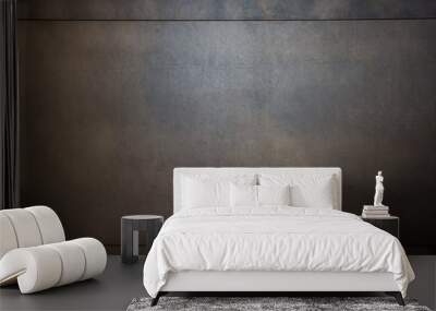 dark brown grunge texture of metal panels Wall mural