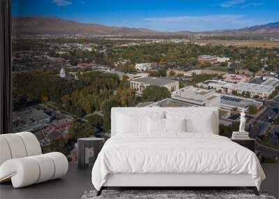 CARSON CITY, NEVADA, UNITED STATES - Oct 14, 2020: A view of Nevada's Capitol Mall Wall mural