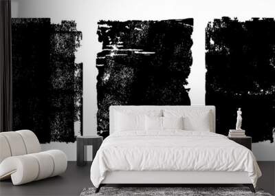 Three rolled ink textures,  eroded print, original scans. Wall mural