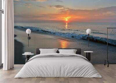 Summertime Seashore Sunrise Wall mural