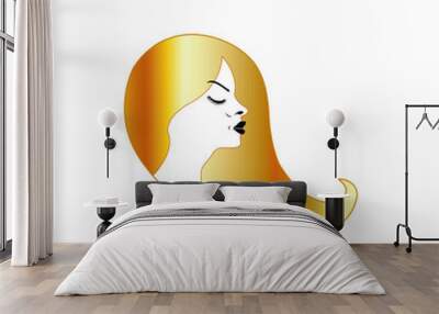 Pretty blonde with pout Wall mural