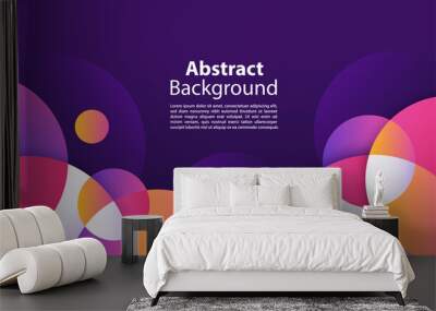 Abstract colorful circular geometric modern background design. Wall mural