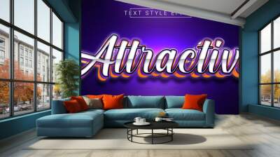 Attractive Text Style Effect. Editable Graphic Text Template. Wall mural