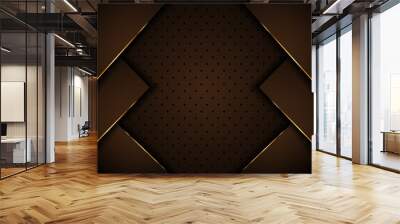 luxurious dark brown background design Wall mural