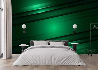 Modern futuristic green background design. Vector graphic illustration Wall mural