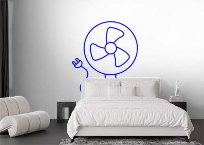 Illustration isolated for graphic and web design. Fan icon on white background. Wall mural