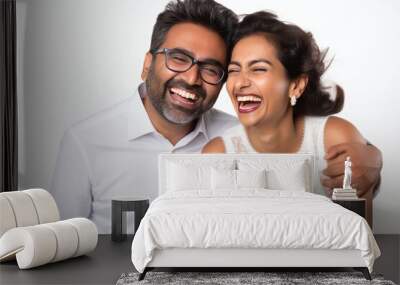 A happy couple laughing together and enjoying each other's company. A fictional character Created By Generated AI. Wall mural