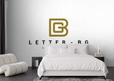 Letter BG or GB logo icon design template premium vector Premium Vector Wall mural