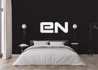 en letter logo and monogram design Wall mural