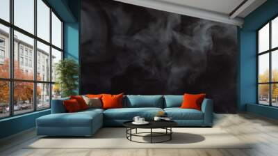 smoke on a black background. texture and background Wall mural