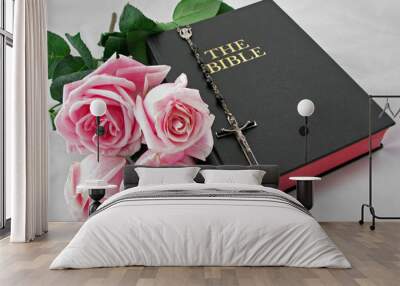 roses bible rosary Wall mural