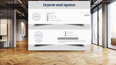 Corporate Email Signature template design Wall mural