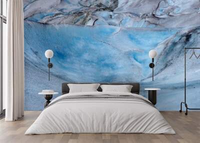 Heart shape in melting glacial ice Wall mural