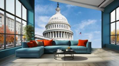 the united states capitol building, home of congress, and sitting atop capitol hill at the eastern e Wall mural