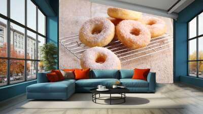 homemade sugar doughnuts. Wall mural