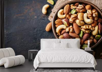 8 High-Protein Nuts to Help Hit Your Nutrition Goals, According to Dietitians Wall mural