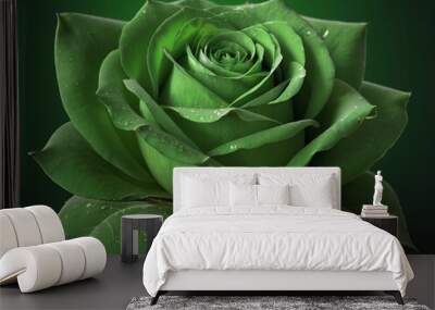 Green rose Wall mural