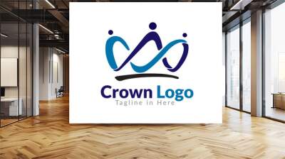 Crown king team business infinity logo design inspiration Wall mural