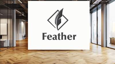 Feather f initial lawyer sign business logo symbol design template illustration inspiration Wall mural