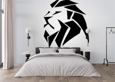 lion head logo Wall mural