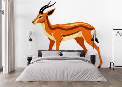  gazelle vector silhouette illustration Wall mural