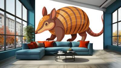 armadillo cartoon vector illustration Wall mural