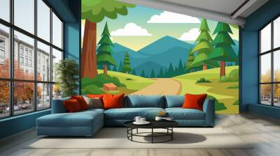 background cartoon vector illustration Wall mural