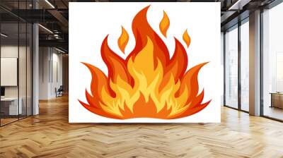 burning fire vector illustration Wall mural