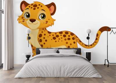 cheetah cartoon vector illustration Wall mural