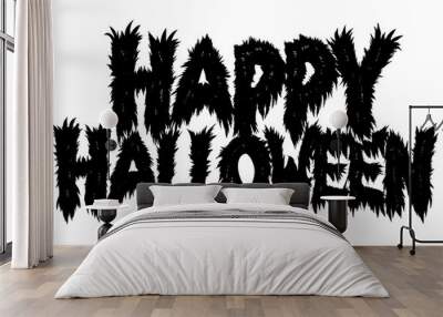 happy Halloween silhouette vector illustration  Wall mural