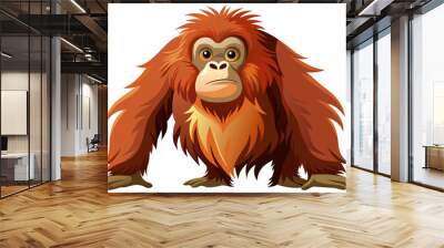 orangutan cartoon vector illustration Wall mural