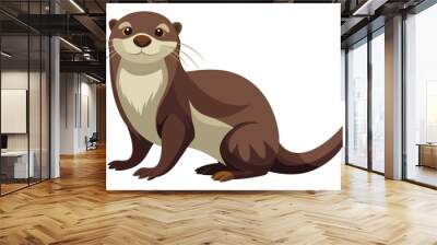 otter cartoon vector illustration Wall mural