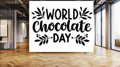 world chocolate day vector silhouette illustration Wall mural