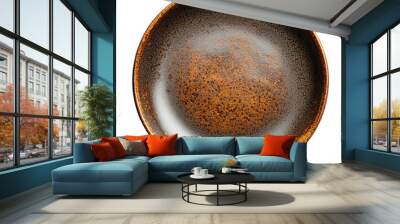 A brown plate with a black rim Wall mural